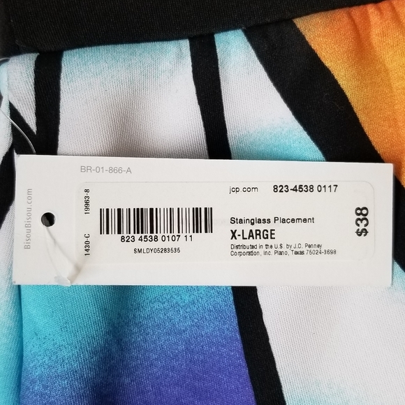 Bisou Bisou Stained Glass Pink Blue Skirt - Picture 3 of 4